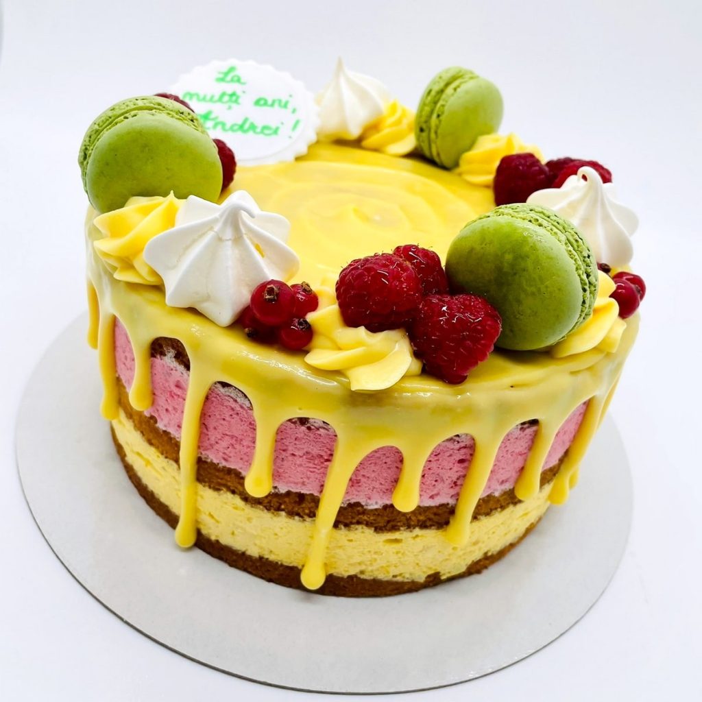 Tort Tropical cu mango si zmeura – tort la comanda Bucuresti